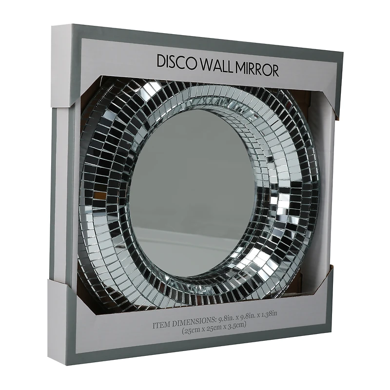 Disco Ball Wall Mirror 9.8in