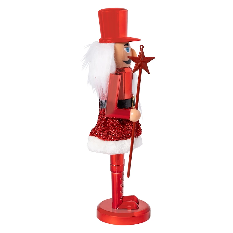 Metallic Holiday Nutcracker Decoration 11in