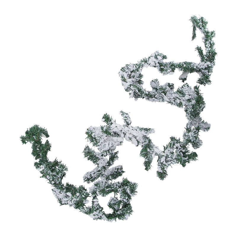 Flocked Greenery Garland 9ft