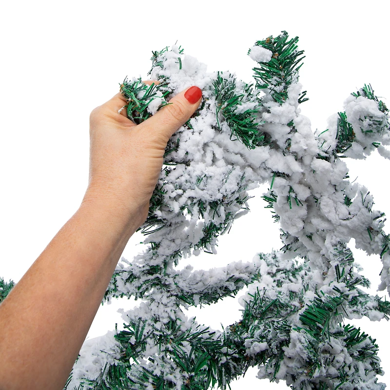 Flocked Greenery Garland 9ft