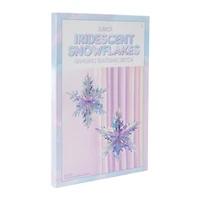 20in Hanging Iridescent Snowflakes 2-Count