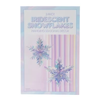 20in Hanging Iridescent Snowflakes 2-Count