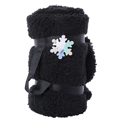 Solid Color Sherpa Blanket 50in X 60in