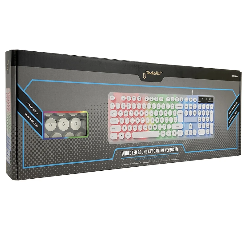 Unlocked Lvl™ Wired LED Round Key Gaming Keyboard