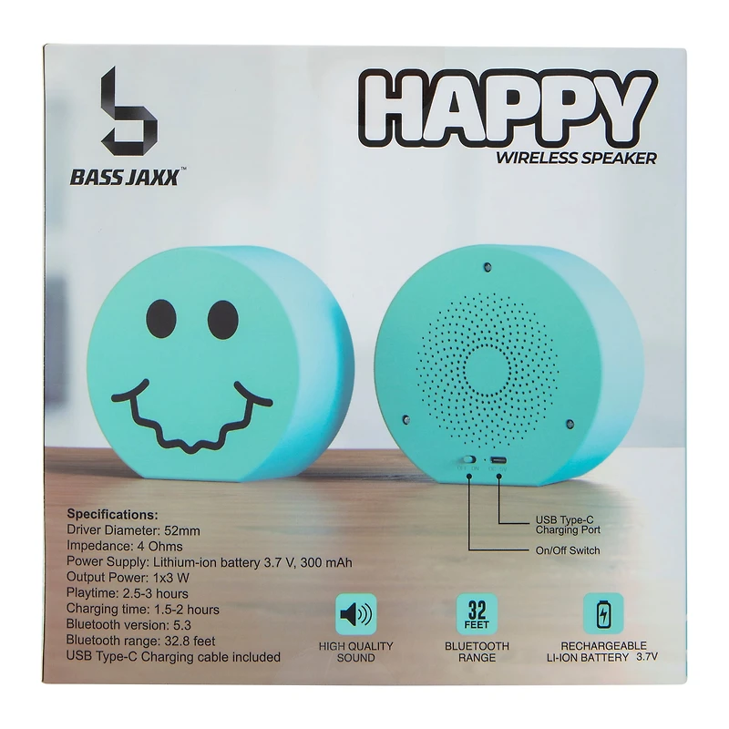 Happy Face Bluetooth® Wireless Speaker