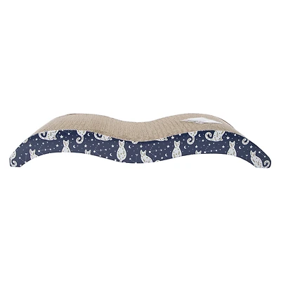 Wavy Cardboard Cat Scratcher With Catnip 17.75in X 9.5in