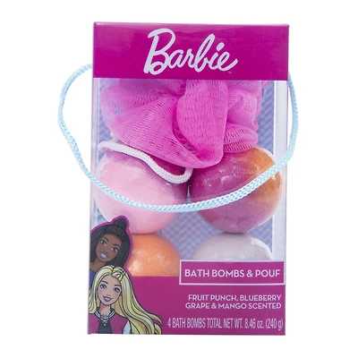 Bath Bomb & Pouf Set
