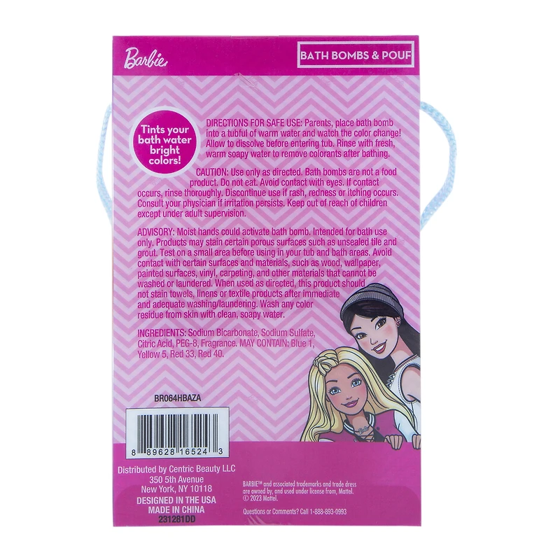 Bath Bomb & Pouf Set