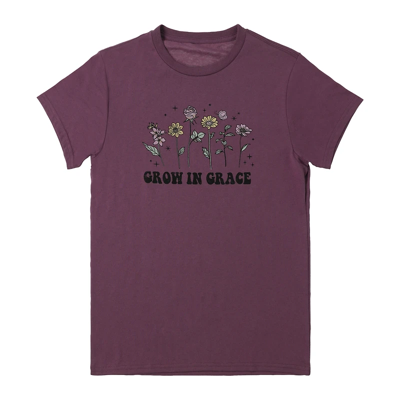 Grow Grace' Floral Graphic Tee
