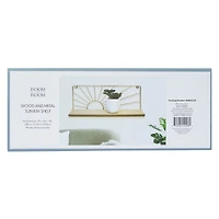 Wood & Metal Sun Ray Shelf 15in X 6in