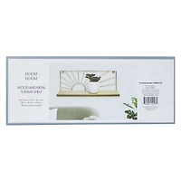 Wood & Metal Sun Ray Shelf 15in X 6in
