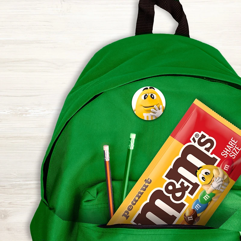 M&M'S Peanut Milk Chocolate Candy, Share Size, 3.27 oz Bag