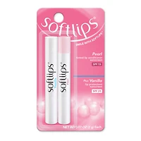 Softlips Lip Protectant, Vanilla Flavored & Tinted Pearl, 2-Pack