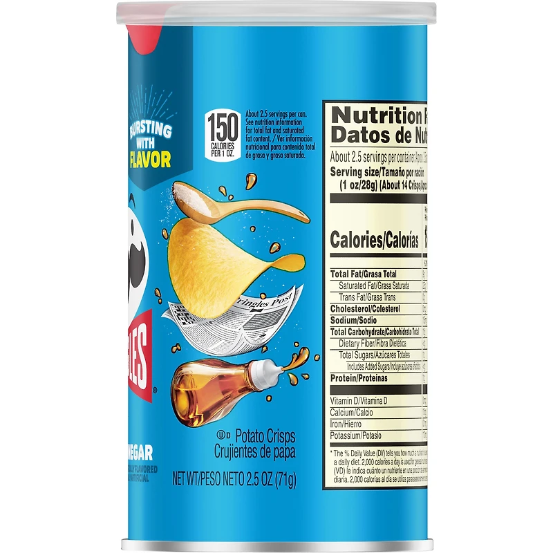 Pringles® Grab N' Go Salt And Vinegar Potato Crisps 1.4oz
