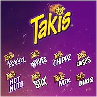 Takis Fuego Rolled Tortilla Chips, Hot Chili Pepper And Lime Artificially Flavored, 9.9oz Bag
