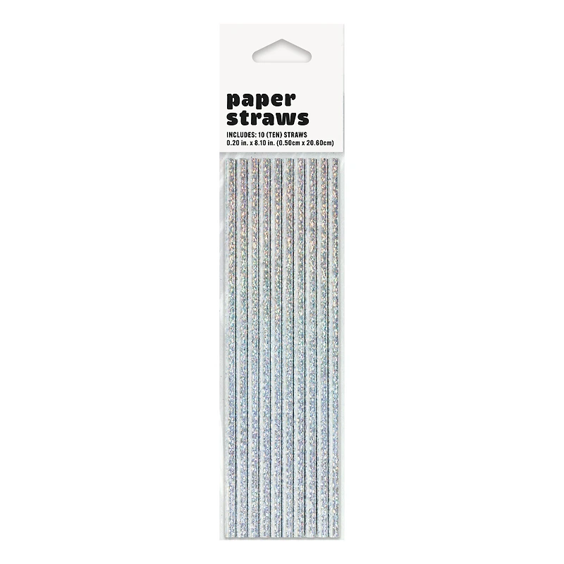 Prismatic Paper Straws 10-Count