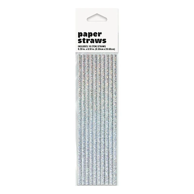 Prismatic Paper Straws 10-Count