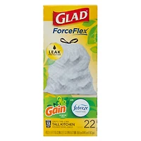 Glad® 13-Gallon Scented Force Flex Tall Kitchen Trash Bags 22-Count