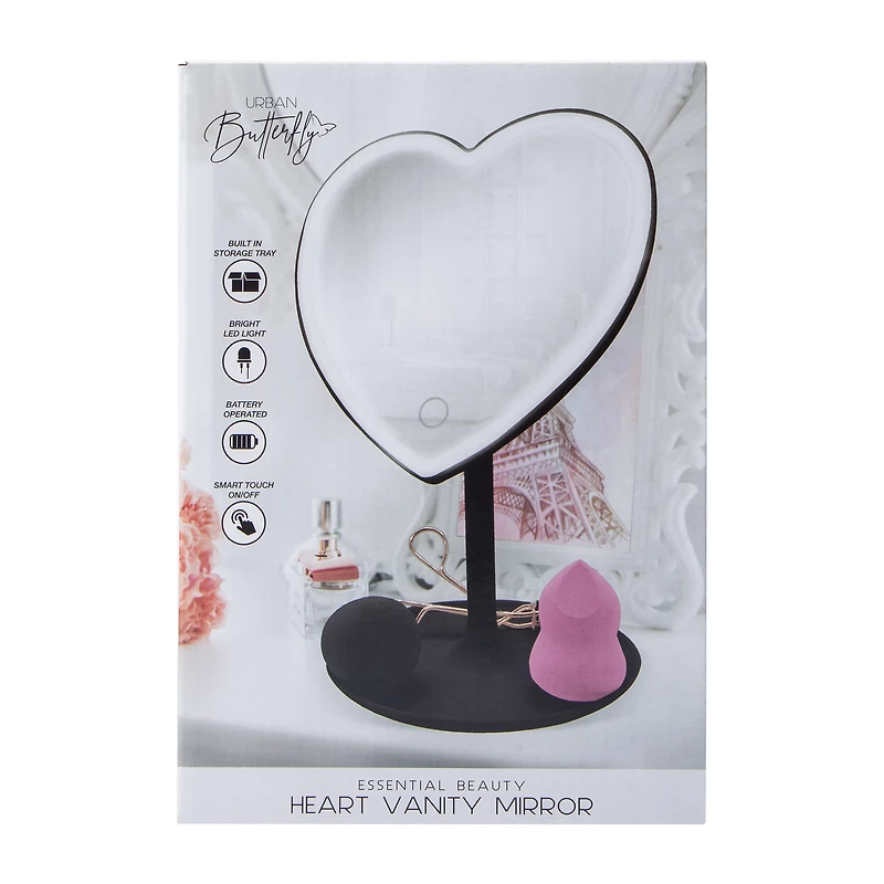 Heart-Shaped LED Vanity Mirror 13.5in