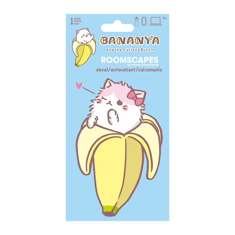 Bananya And The Curious Bunch Sticker Decal 4in x 8in