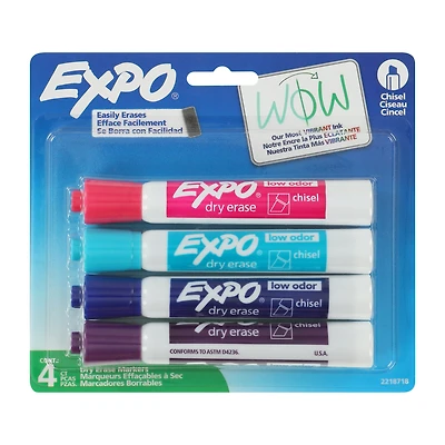 Expo® Vibrant Dry Erase Markers 4-Pack
