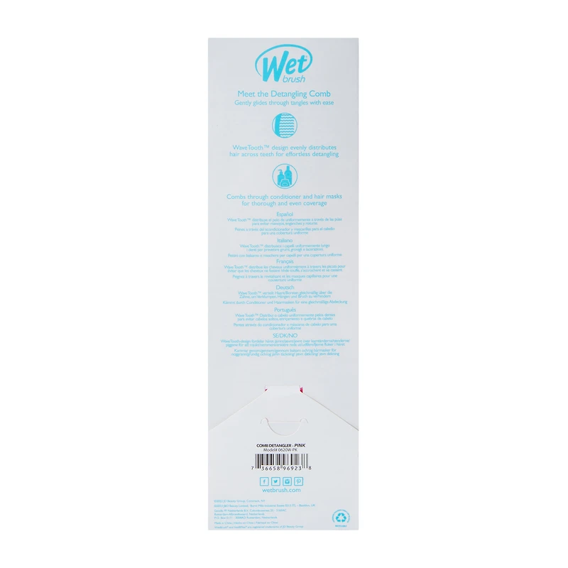 Wet Brush® Detangling Pink Comb 1-Count