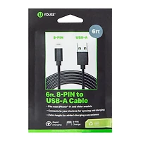 6ft Premium 8-Pin To USB-A Charging Cable