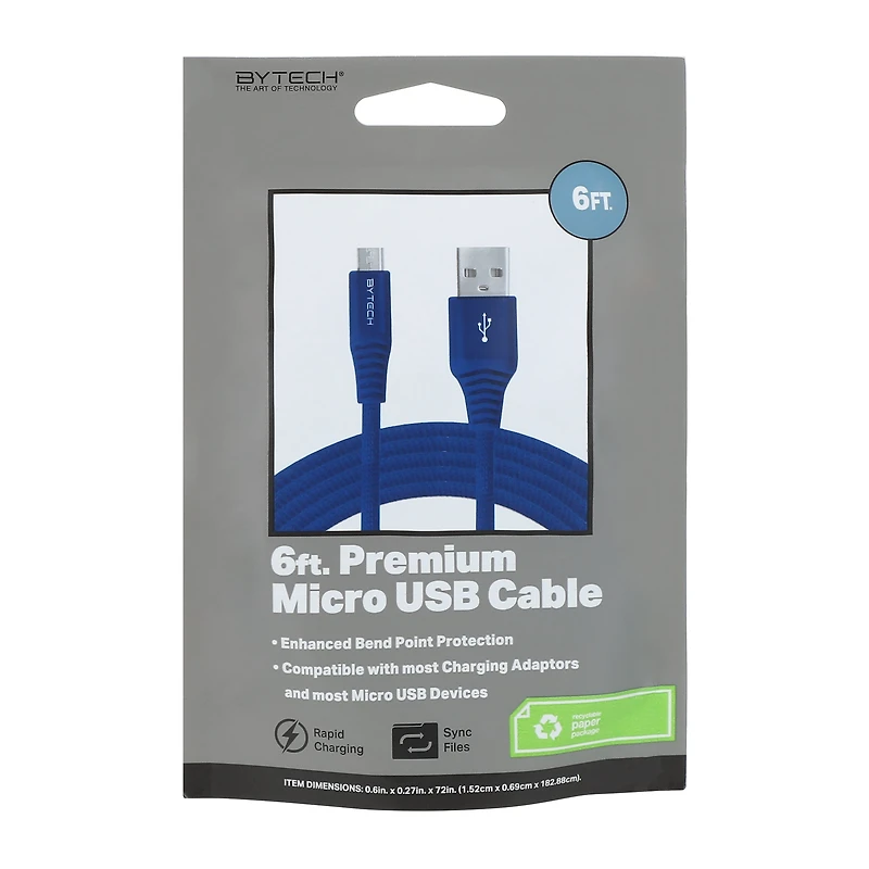 6ft Micro-USB Charging Cable