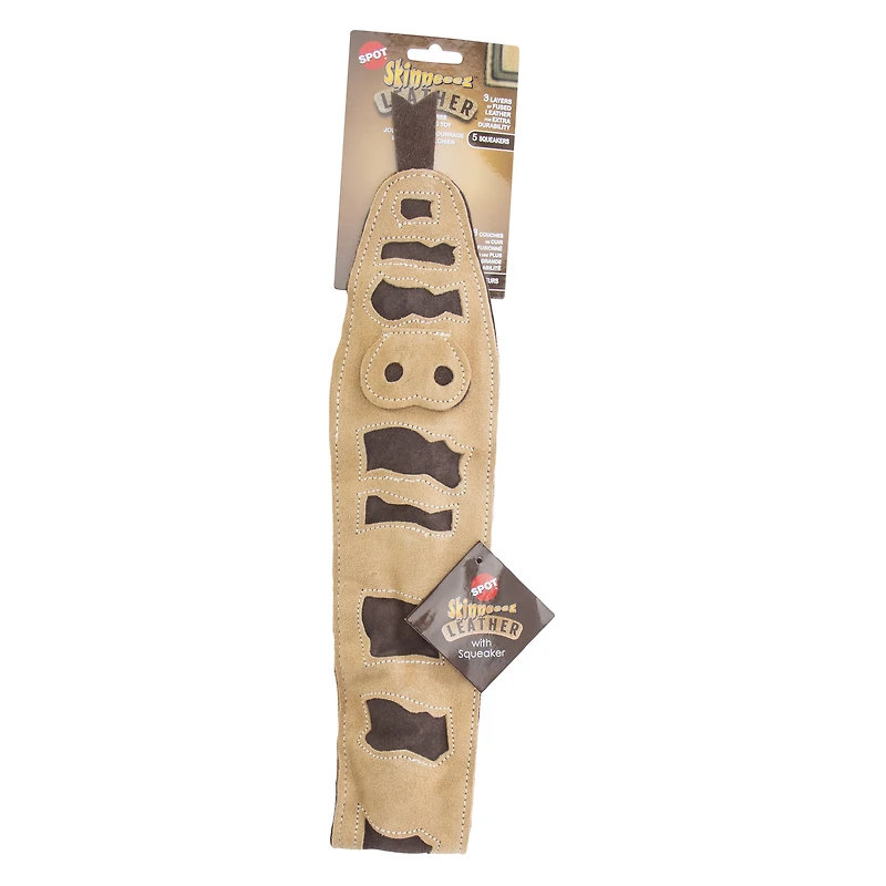 Spot® Skinneeez™ Leather™ Stuffing-Free Squeaker Dog Toy 36in