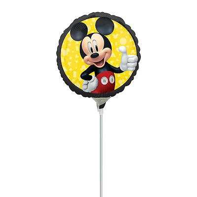 Mickey Mouse Pre-Inflated Stick Balloon 9in