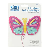 INFLATED Metallic Foil Butterfly Balloon 26in x 16in