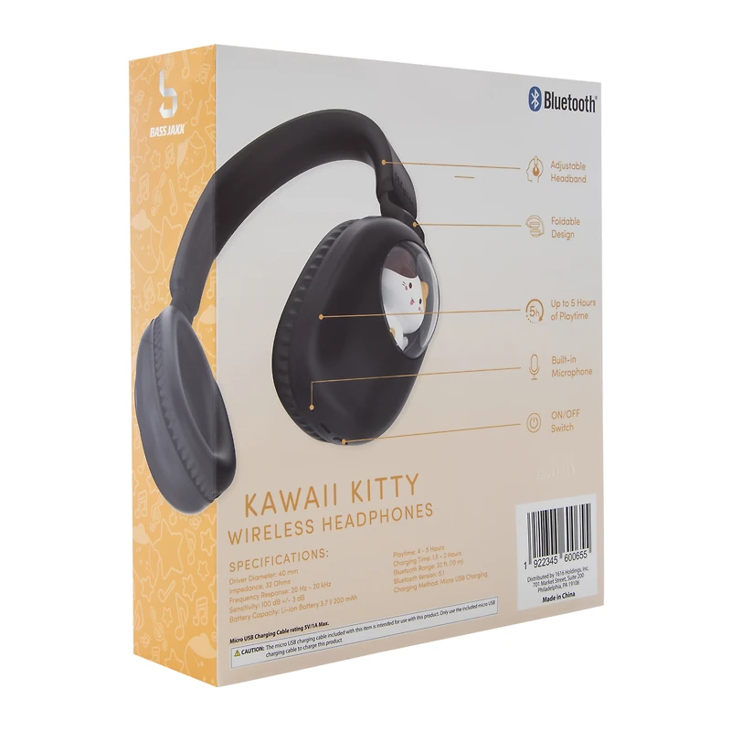 Bluetooth® Wireless Kawaii Headphones With Mic