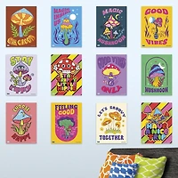 Mushrooms Poster Book 12-Count