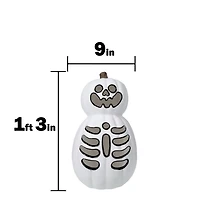 LED Light Up Skeleton Pumpkin Decoration 15.35in