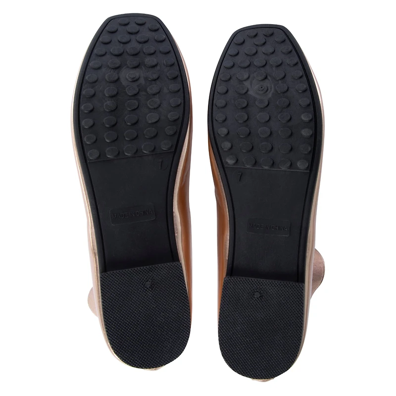 Ladies Metallic Ballet Flats