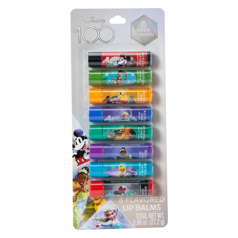 Disney 100 Flavored Lip Balms 8-Count