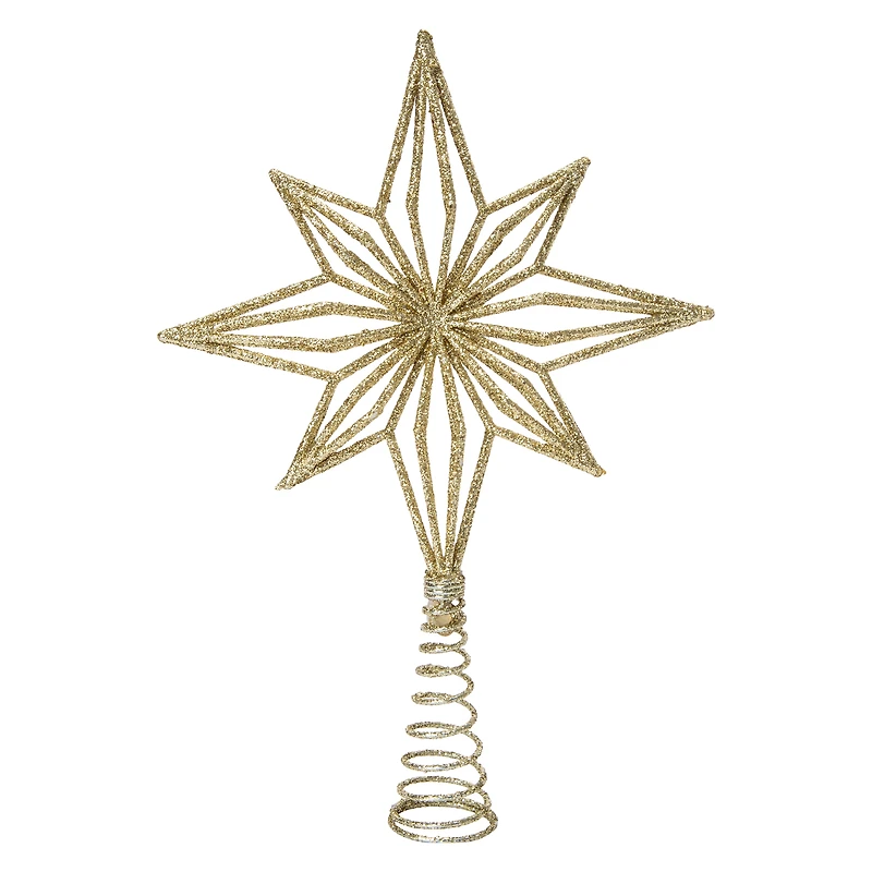 Glitter Star Tree Topper 9.25in