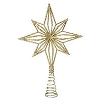 Glitter Star Tree Topper 9.25in
