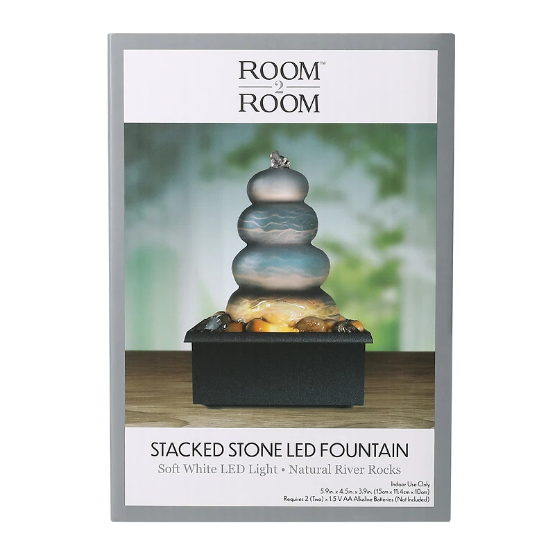Stacked Stone LED Fountain