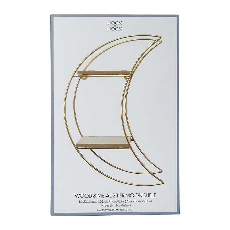 Metal Moon Shelf 9.05in X 14in