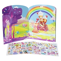 Unicorn Puffy Sticker Play Scene Book With Over 100 Stickers