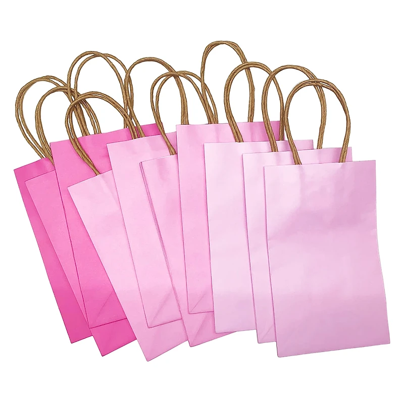 10-Pack Small Kraft Gift Bags 8.35in x 5.2in
