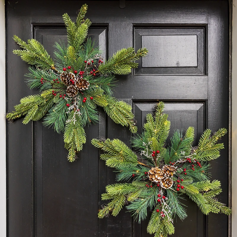 Xl LED Snowflake Wreath 24in x 4.5in