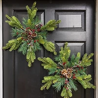 Xl LED Snowflake Wreath 24in x 4.5in