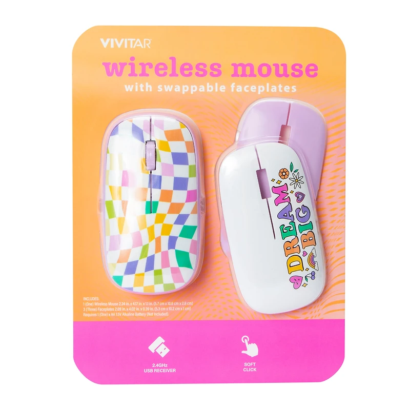 Wireless Mouse With Swappable Faceplates