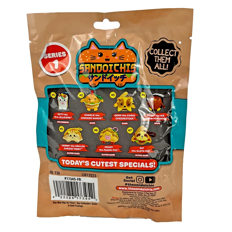 Sandoichis™ Mini Clip-On Plush Blind Bag