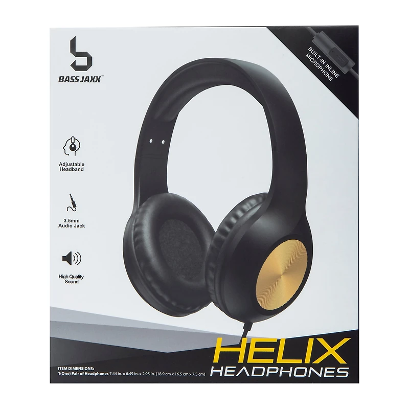 Helix Wired Headphones With Microphone
