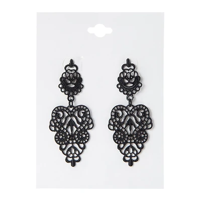 Gothic Filigree Dangle Earrings