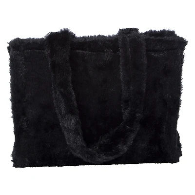 Faux Fur Mini Tote Bag 10.5in x 8in