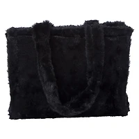 Faux Fur Mini Tote Bag 10.5in x 8in